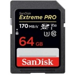 SanDisk Extreme Pro SDXC 64GB 170MB/s V30 UHS-I, SDSDXXY-064G-GN4IN