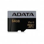 ADATA MicroSDXC 64GB U3 V30G až 95/90MB/s, AUSDX64GUI3V30G-R