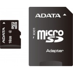 ADATA 16GB MicroSDHC Card with Adaptor Class 4, AUSDH16GCL4-RA1