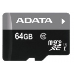 ADATA 64GB MicroSDXC Premier UHS-I Class 10, AUSDX64GUICL10-R