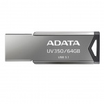 ADATA UV350/64GB/USB 3.1/USB-A/Stříbrná, AUV350-64G-RBK