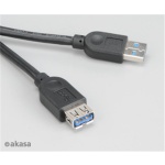 AKASA - prodlužovací kabel USB 3.0 typ A - 1,5 m, AK-CBUB02-15BK