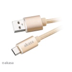 AKASA - USB 2.0 typ C na typ A kabel - 1 m, AK-CBUB34-10GL