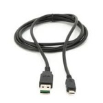 GEMBIRD kabel USB - microUSB, 1m, černý, CC-MUSB2D-1M