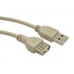 GEMBIRD prodlužovací kabel USB, 0,75m, šedý, CC-USB2-AMAF-75CM/300