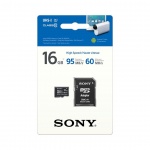 SONY microSD karta 16GB, class10, 95MB/s, adapter, SR16UXA