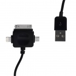 WHITENERGY WE Datový kabel micro USB/iPhone4/5 100cm černý, 09984