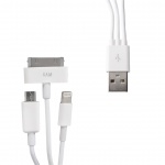WHITENERGY WE Datový kabel micro USB/iPhone4/5 20cm bílý, 09987