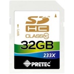 Pretec 32 GB SDHC class 10 ( 31MB/s, 11MB/s ), PC10SDHC32G