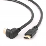 GEMBIRD kabel HDMI-HDMI 1,8m, 1.4, M/M stíněný, zlacené kontakty, 90° lomený, černý, CC-HDMI490-6