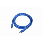 Gembird Kabel USB A-B micro 3m 3.0, modrý, CCP-mUSB3-AMBM-10
