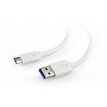 GEMBIRD Kabel USB 3.0 AM na USB-C (AM/CM), 1,8m, bílý, CCP-USB3-AMCM-6-W