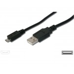 PremiumCord Kabel micro USB 2.0, A-B 20cm, černá, ku2m02f