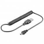 PremiumCord Kabel USB 2.0, A-B mini 1.5m - kroucený 50cm až 150cm, ku2m1akr