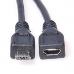 PremiumCord Kabel prodlužovací micro USB 2.0 M-F, černý 2m, ku2me2f
