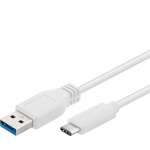 PremiumCord USB-C/male - USB 3.0 A/Male, bílý, 1m, ku31ca1w