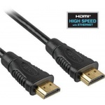 PremiumCord HDMI High Speed + Ethernet kabel, zlacené konektory, 1,5m, kphdme015