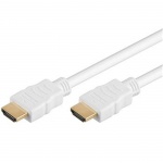 PremiumCord HDMI High Speed + Ethernet kabel,bílý, zlacené konektory, 1,5m, kphdme015w