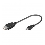 PremiumCord USB redukce kabel USB A/female - Mini 5pin USB/male 20cm, kur-15