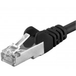 Premiumcord Patch kabel CAT6a S-FTP, RJ45-RJ45, AWG 26/7 0,25m černá, sp6asftp002C