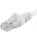 PREMIUMCORD Patch kabel UTP RJ45-RJ45 level 5e 0.5m, bílá, sputp005W