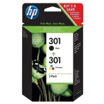 HP 301 combo pack ( černá, 3barená), N9J72AE, N9J72AE - originální