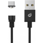 USB-C kabel, magnetický, opletený 1m černý, PCI-240