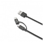 CELLY USB kabel s konektorem microUSB - USB typu C, USBCMICRO