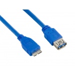 4World Kabel USB 3.0 AF-Micro BM 0.5m Blue, 08968