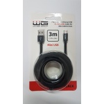 Datový Kabel Winner Mini USB 3m černý MM_4704