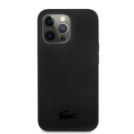Lacoste Liquid Silicone Glossy Printing Logo Kryt pro iPhone 13 Pro Black, LCHCP13LSK