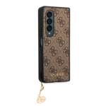 Guess 4G Charms Zadní Kryt pro Samsung Galaxy Z Fold 4 Brown, GUHCZFD4GF4GBR