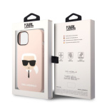Karl Lagerfeld Liquid Silicone Karl Head Zadní Kryt pro iPhone 14 Plus Pink, KLHCP14MSLKHLP