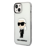 Karl Lagerfeld IML Ikonik NFT Zadní Kryt pro iPhone 14 Plus Transparent, KLHCP14MHNIKTCT