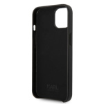 Karl Lagerfeld PU Leather Perforated Logo Zadní Kryt pro iPhone 14 Black, KLHCP14SFWHK