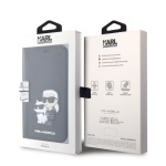 Karl Lagerfeld PU Saffiano Karl and Choupette NFT Book Pouzdro pro iPhone 14 Black, KLBKP14SSANKCPK