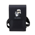 Karl Lagerfeld Saffiano Metal Logo NFT Taška na Telefon Black, KLWBSAKCPMK