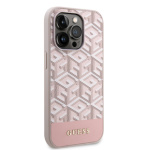 Guess PU G Cube MagSafe Zadní Kryt pro iPhone 13 Pro Max Pink, GUHMP13XHGCFSEP
