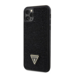 Guess Rhinestones Triangle Metal Logo Kryt pro iPhone 11 Pro Max Black, GUHCN65HDGTPK