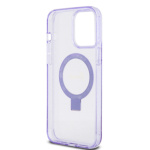 Guess IML Ring Stand Glitter MagSafe Zadní Kryt pro iPhone 15 Pro Max Purple, GUHMP15XHRSGSU