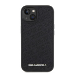 Karl Lagerfeld PU Quilted Pattern Zadní Kryt pro iPhone 15 Black, KLHCP15SPQKPMK