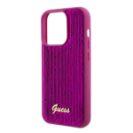 Guess Sequin Script Logo Zadní Kryt pro iPhone 15 Pro Max Magenta, GUHCP15XPSFDGSF