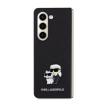 Karl Lagerfeld PU Saffiano Karl and Choupette NFT Zadní Kryt pro Samsung Galaxy Z Fold 5 Black, KLHCZFD5SAKCNPK