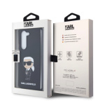 Karl Lagerfeld Liquid Silicone Ikonik NFT Zadní Kryt pro Samsung Galaxy Z Fold 5 Black, KLHCZFD5SNIKBCK