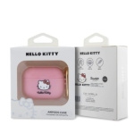 Hello Kitty Liquid Silicone 3D Kitty Head Logo Pouzdro pro AirPods Pro Pink, HKAP3DKHSP