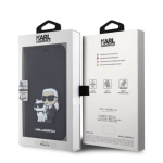 Karl Lagerfeld PU Saffiano Karl and Choupette NFT Book Pouzdro pro iPhone 15 Black, KLBKP15SSANKCPK