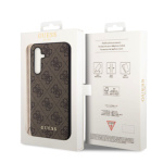 Guess 4G Charms Zadní Kryt pro Samsung Galaxy S23 FE Brown, GUHCS23FEGF4GBR