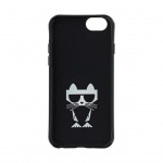 KLHCP6KKORO Karl Lagerfeld Karl and Choupette TPU Case Black pro iPhone 6/6S, 2438465