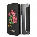 GUFLBKPXEROBK Guess Flower Desire Book Pouzdro Black pro iPhone X / XS, 2436043