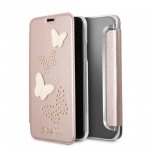 GUFLBKPXPBURG Guess Studs and Sparkle Book Pouzdro Rose Gold pro iPhone X / XS, 2436037